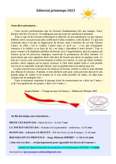 EDITORIAL PRINTEMPS 2023